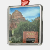Ornement Carré Argenté SYMBOLE Sedona Arizona (Gauche)