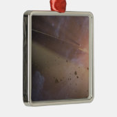 Ornement Carré Argenté Système planétaire Epsilon Eridani (Droite)