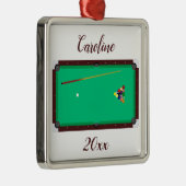 Ornement Carré Argenté Table de pool modifiable (Droite)