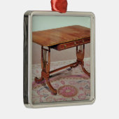 Ornement Carré Argenté Table de sofa avec des jambes d'harpe par Thomas (Droite)