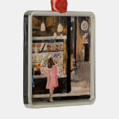 Ornement Carré Argenté Tableau "Kolache à Noël" de Therese Kramer (Droite)