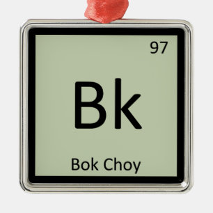 Ornement Carré Argenté Tableau périodique de chimie végétale de Bk - d