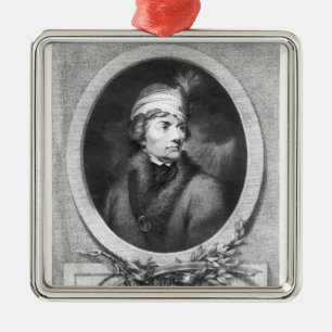 Ornement Carré Argenté Tadeusz Kosciuszko, gravé par Christiaan