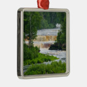 Ornement Carré Argenté Tahquamenon, Les Basses Chutes (Droite)