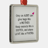 Ornement Carré Argenté Tante Quote (Droite)