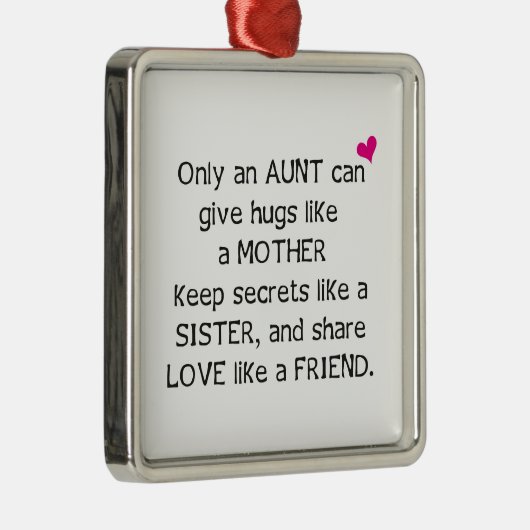 Ornement Carré Argenté Tante Quote (Droite)