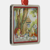 Ornement Carré Argenté Tea Party 1 (Droite)