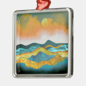 Ornement Carré Argenté Tempête de pluie (Gauche)