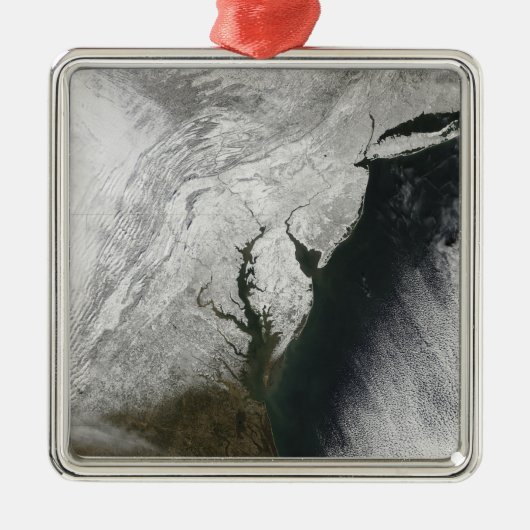Ornement Carré Argenté Tempête hivernale sévère 2 (Devant)