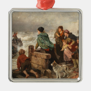 Ornement Carré Argenté Tempête sur la côte (par Rudolf Jordan)