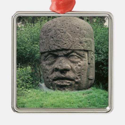Ornement Carré Argenté Tête colossale (Devant)