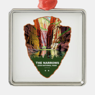 Ornement Carré Argenté The Narrows Zion National Park Arrowhead