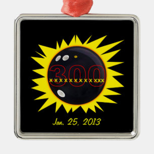 Ornement Carré Argenté The Parfait Game Bowling, avec 12 X