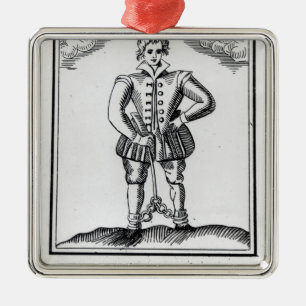 Ornement Carré Argenté Thomas Nashe, d'une brochure, pub. en 1597