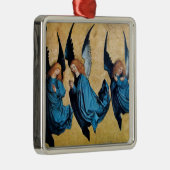 ORNEMENT CARRÉ ARGENTÉ THREE ANGELS IN BLUE (Droite)
