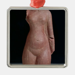 Ornement Carré Argenté Torse femelle, probablement la Reine Nefertiti