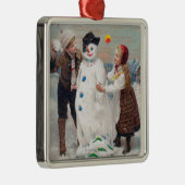 Ornement Carré Argenté Toute la joie de Noël soit à vous (Droite)