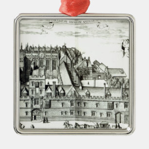 Ornement Carré Argenté Toutes les âmes université, Université d'Oxford,