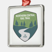 Ornement Carré Argenté Trail du centre-nord (Gauche)