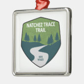 Ornement Carré Argenté Trail Natchez (Gauche)