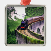 Train de locomotives sur le pont