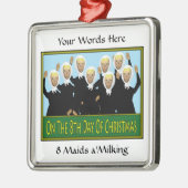 Ornement Carré Argenté Traite de 8 domestiques (Gauche)