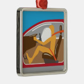 Ornement Carré Argenté Travaux de ceinture de sécurité D'airbag (Droite)