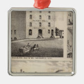 Ornement Carré Argenté Travaux de fer d'étoile du nord, Washburn, (Devant)