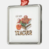 Ornement Carré Argenté Très Mery Enseignant (Gauche)