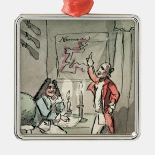 Ornement Carré Argenté Tristram Shandy, 1786