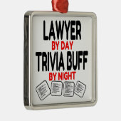 Ornement Carré Argenté Trivia Buff Lawyer (Droite)