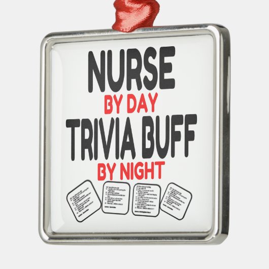 Ornement Carré Argenté Trivia Buff Nurse (Gauche)