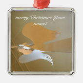 Ornement Carré Argenté Trompettes anges (Devant)