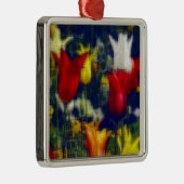 Ornement Carré Argenté Tulipes effet numérique de style "impression" (Droite)