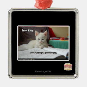 Ornement Carré Argenté Tuteur Kitty
