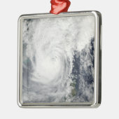 Ornement Carré Argenté Typhon Megi 3 (Gauche)