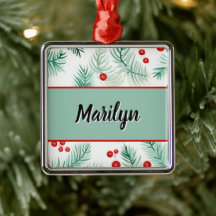 Typographie de baie de houx de Noël Ajoutez votre