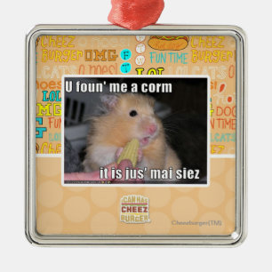 Ornement Carré Argenté U m'a trouvé un maïs