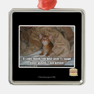 Ornement Carré Argenté U peut maek le lit plus tard