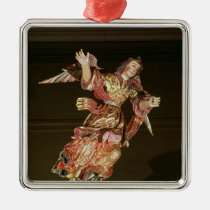 Ornement Carré Argenté Un ange au-dessus du retable