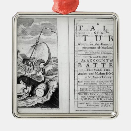 Ornement Carré Argenté 'Un conte d'un Tub (Devant)