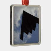 Ornement Carré Argenté Un esprit B-2 en vol (Droite)