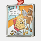 Ornement Carré Argenté "Un peu en haut" (Gauche)