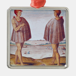 Ornement Carré Argenté Un prêtre de Secoton en Virginie