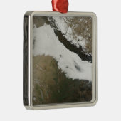 Ornement Carré Argenté Une épaisse rive de nuages bas (Droite)