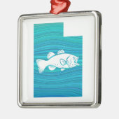 Ornement Carré Argenté Utah Wave Fishing (Gauche)