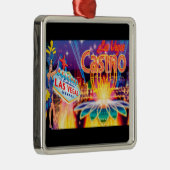 Ornement Carré Argenté Vacances Las Vegas (Droite)