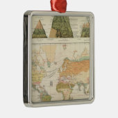 Ornement Carré Argenté Végétation de distribution (Droite)