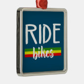 Ornement Carré Argenté Vélos (Droite)