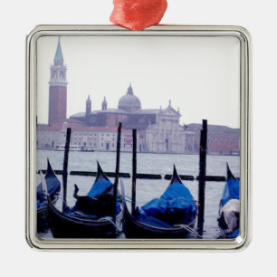 Ornement Carré Argenté Venise Italie Voyage